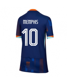 Paesi Bassi Memphis Depay #10 Maglia Gara Trasferta Repliche Europei 2024 Donna